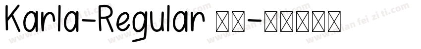 Karla-Regular 常规字体转换